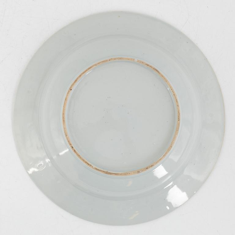 Tallrik, porslin, Kina, Qingdynastin, Qianlong (1736-95).