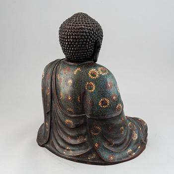 Buddha, cloissoné och brons. Troligen Kina, 1900-tal.