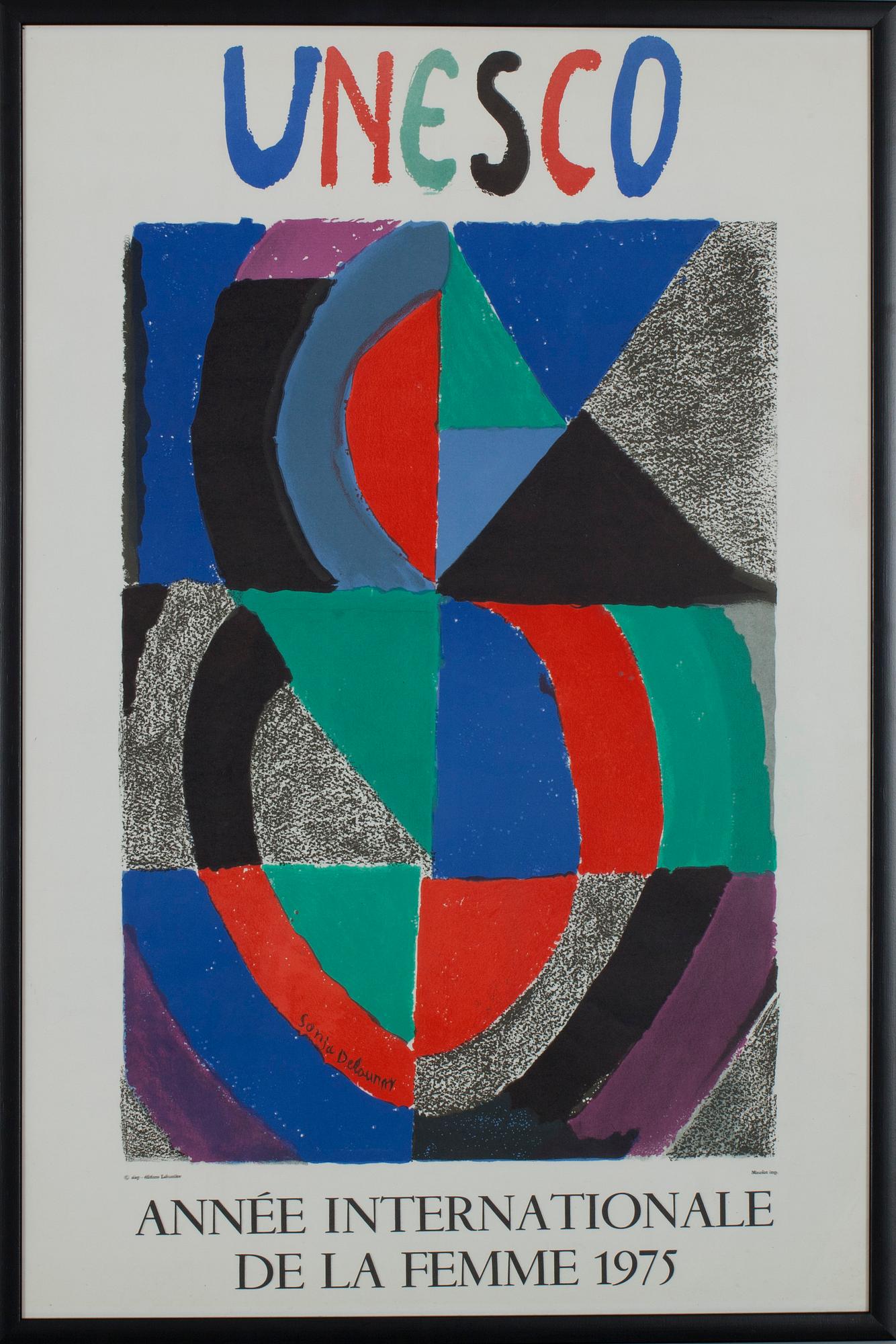 SONJA DELAUNAY, LITOGRAFIA, Unesco, "Année Internationale de la Femme 1975".