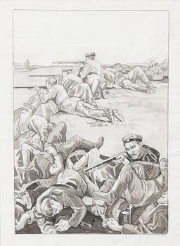 Axel Törneman, At the front.