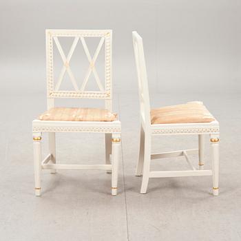 STOLAR, ett par, gustaviansk stil, 1800-tal.