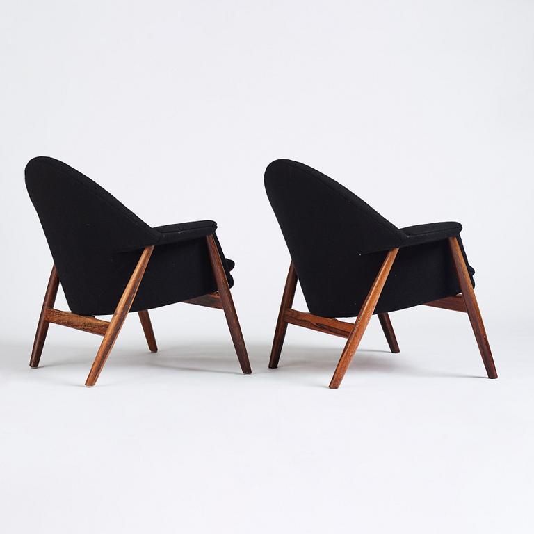 Danish Modern, a pair of easy chairs, 1950-60s.