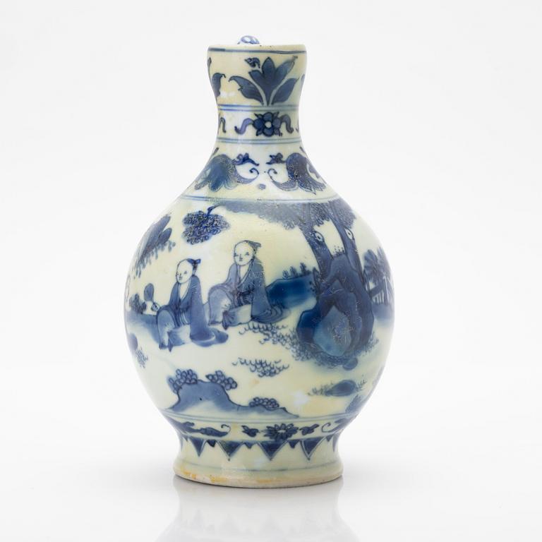 Kanna, porslin, Transition, Kina, 1600-talets mitt.