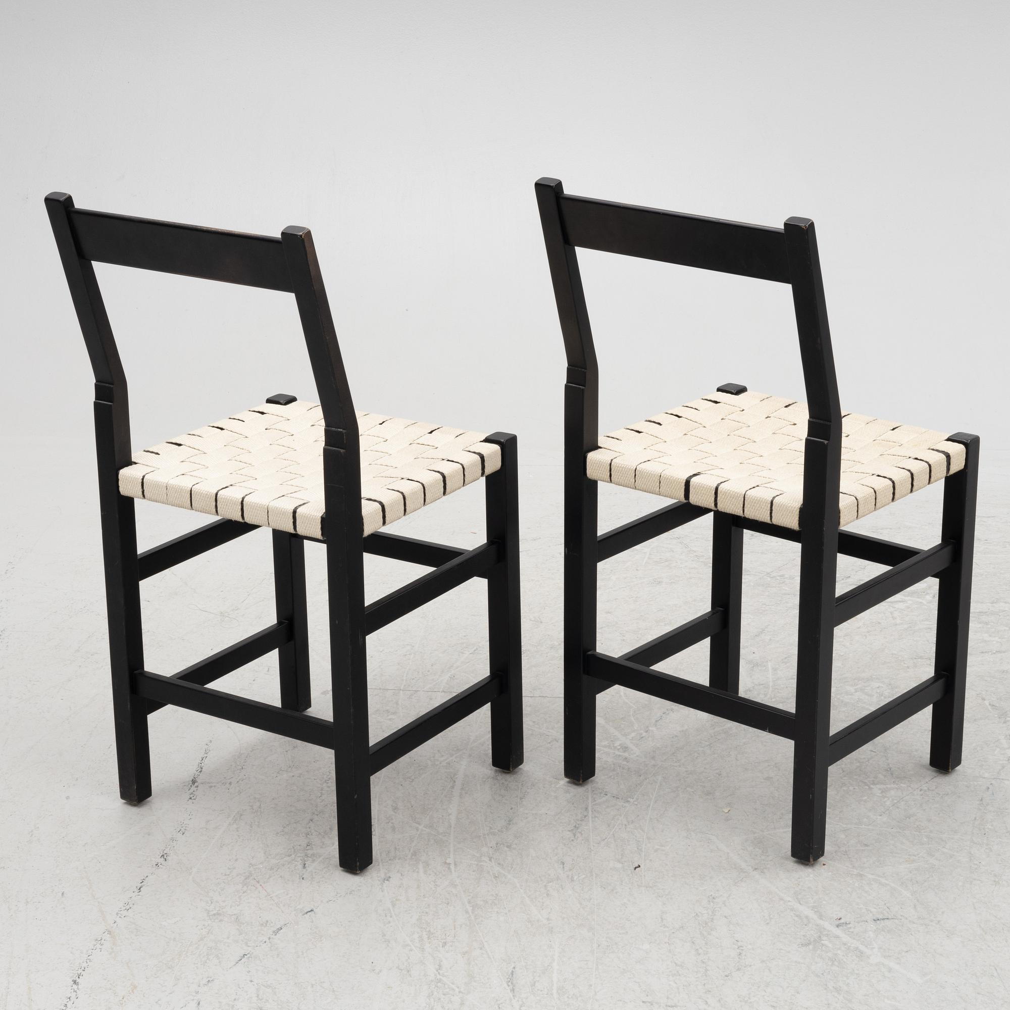 John Kandell, eight "Schablon" chairs, Källemo, Sweden.