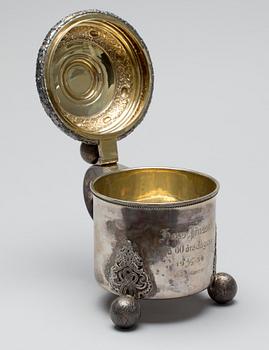 DRYCKESBÄGARE, silver, GAB, Stockholm, 1923. Vikt 1000g.