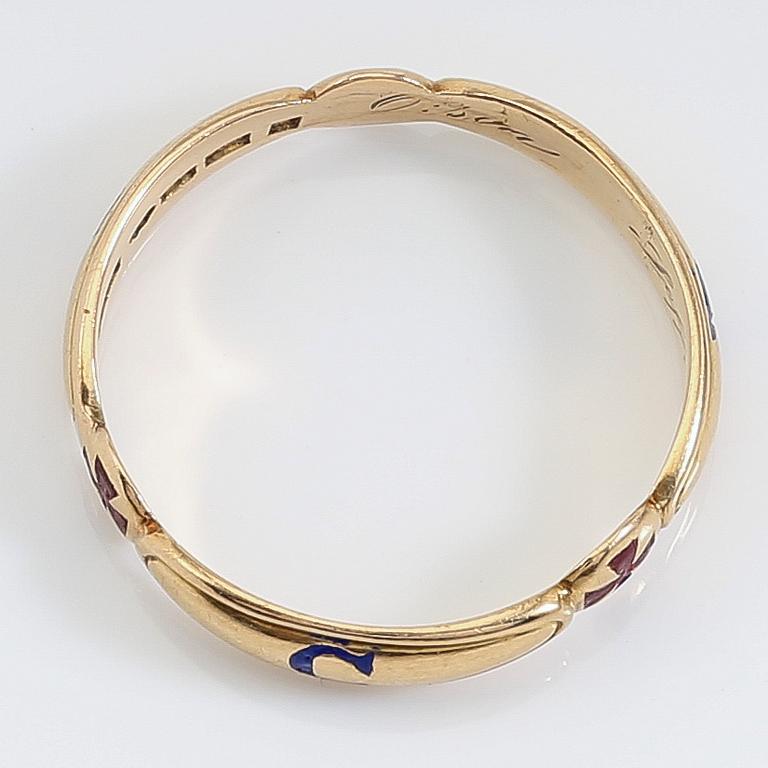 FRIMURARRING, 18K guld, Gustaf Dahlgren & Co, Malmö 1937. Vikt ca 7 gram.