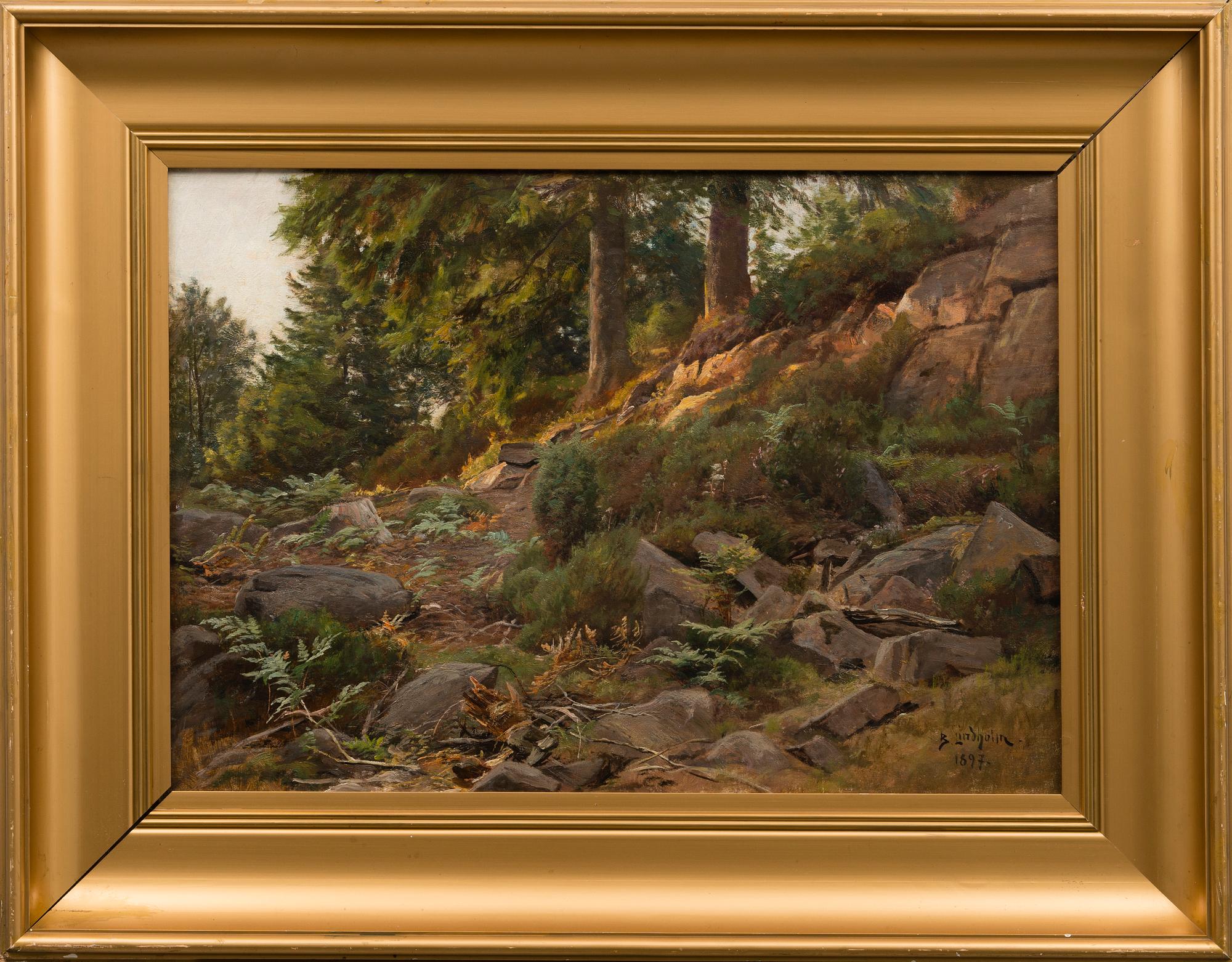 BERNDT LINDHOLM, SKOGSLANDSKAP.