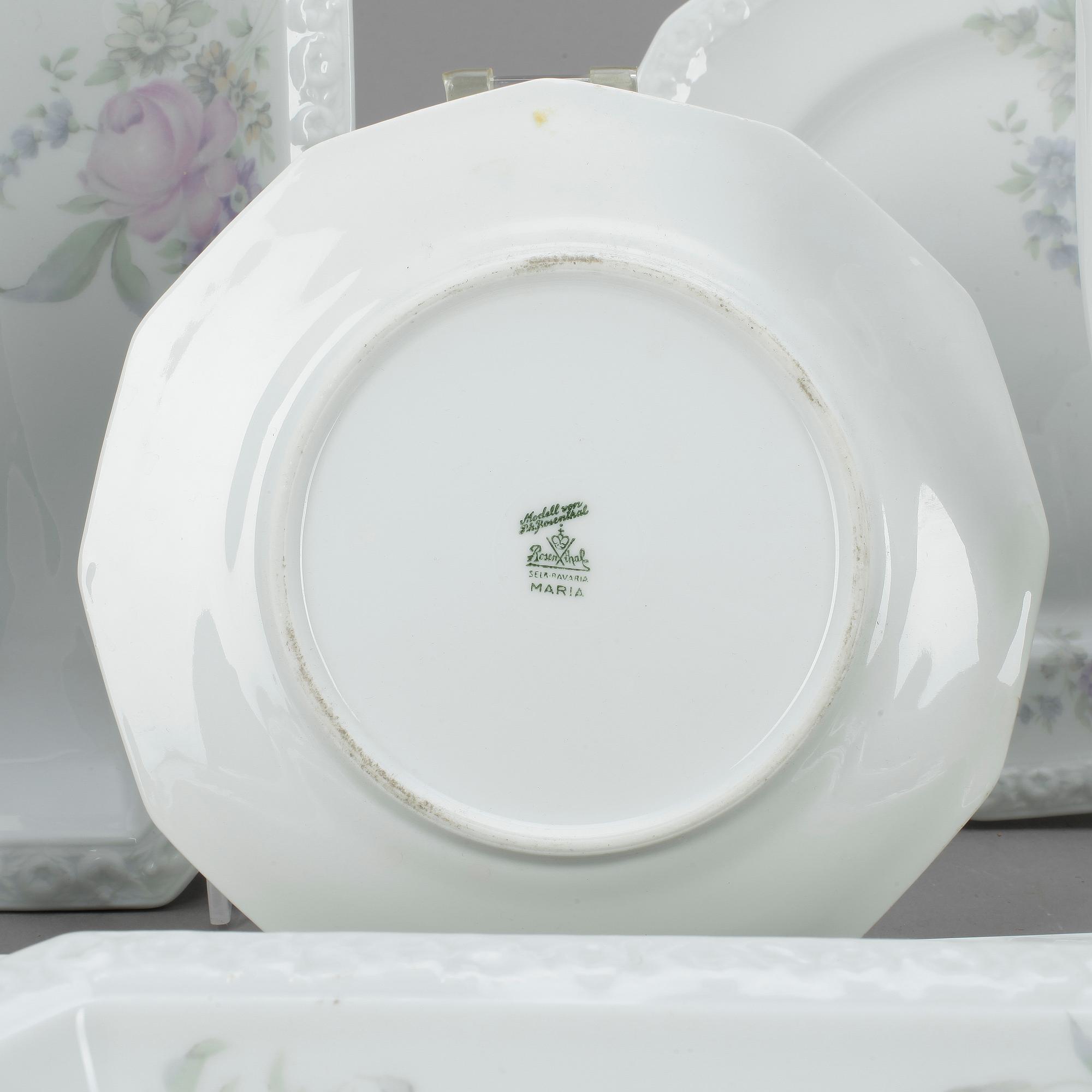 MATSERVIS, 59 delar, porslin, "Maria", Rosenthal.