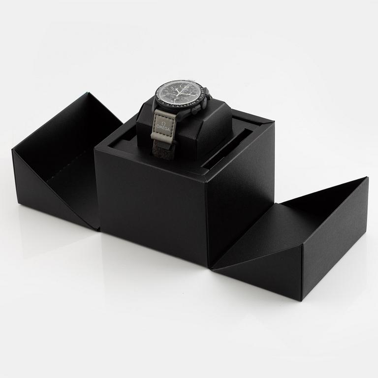 Swatch/Omega, MoonSwatch, Mission to Mercury, chronograph, wristwatch, 42 mm.