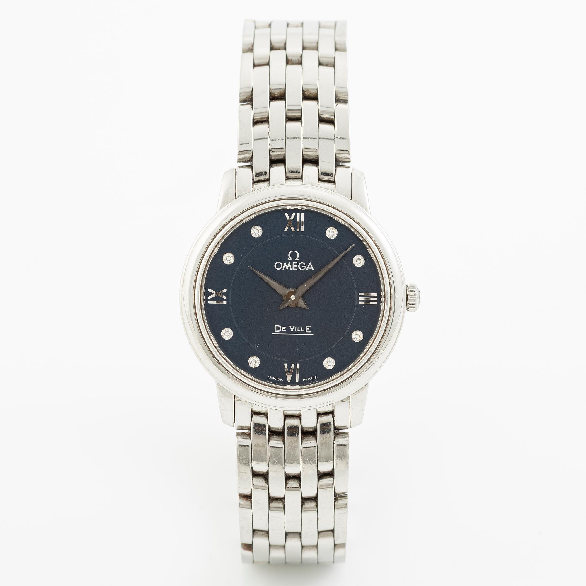 Omega, De Ville, Prestige, "Diamond Dial", wristwatch, 27.4 mm.