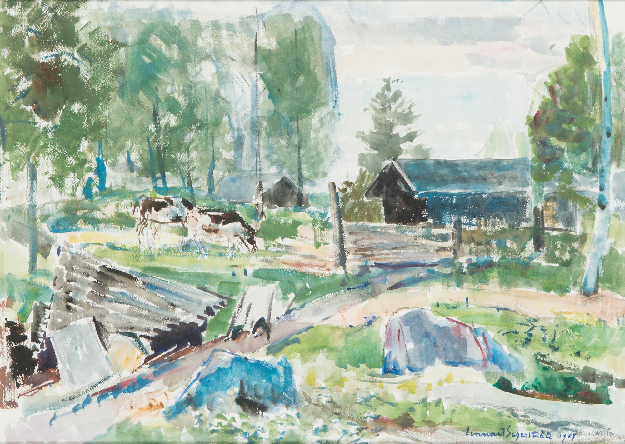 Lennart Segerstråle, watercolour, signed and dated 1965.