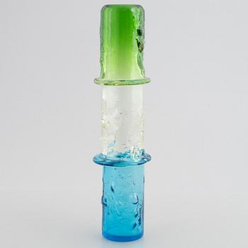 Oiva Toikka, vase, glass, "Bamboo", Nuutajärvi Notsjö, Finland.