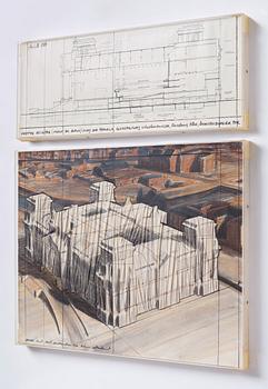 Christo & Jeanne-Claude, "Wrapped Reichstag (Project for Berlin)".