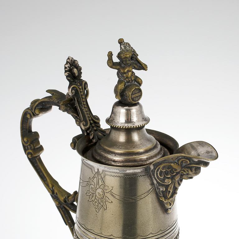 VINKANNA, glas och nysilver, 1800-talets slut.