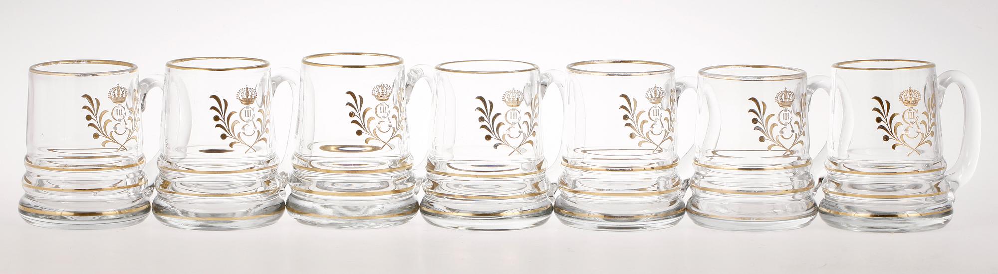 ÖLSEJDLAR, 7 st, glas, 1900-tal.