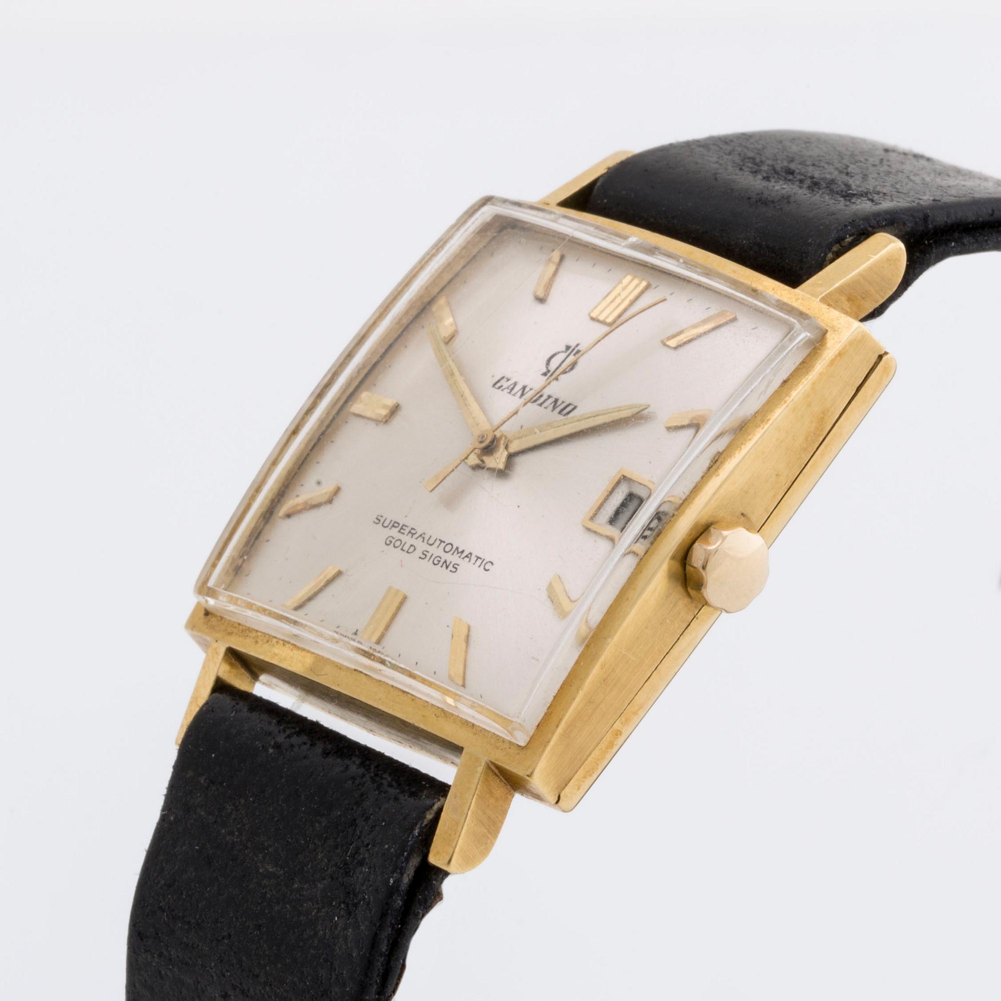 CANDINO Superautomatic Gold Signs, wrist watch, 18K gold, 29 mm.