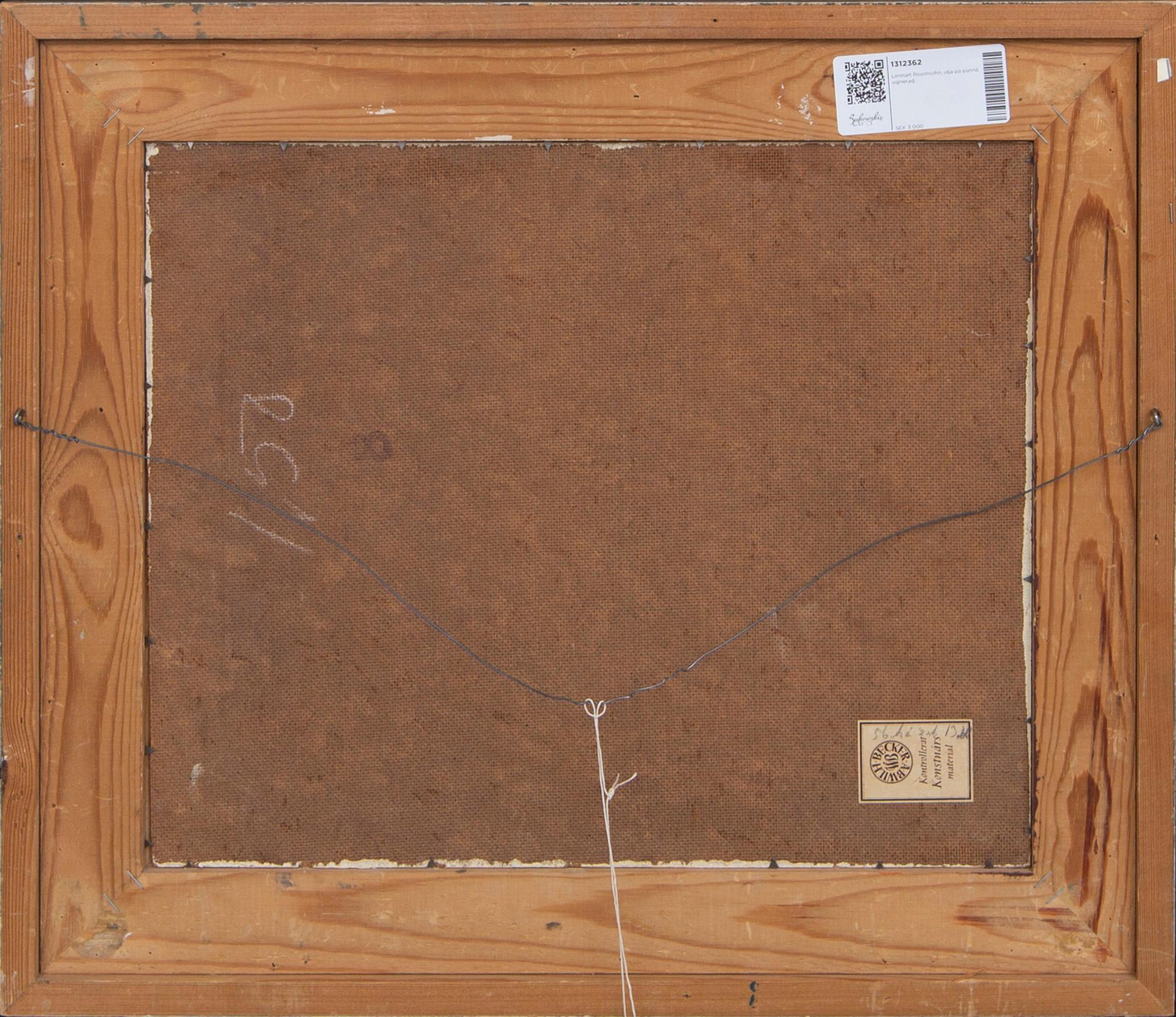 Lennart Rosensohn, oil on panel, signed.