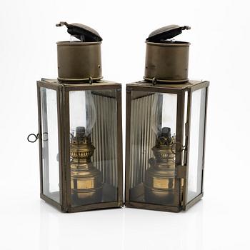 Spotlights / ship lighting a pair, early 20th century.