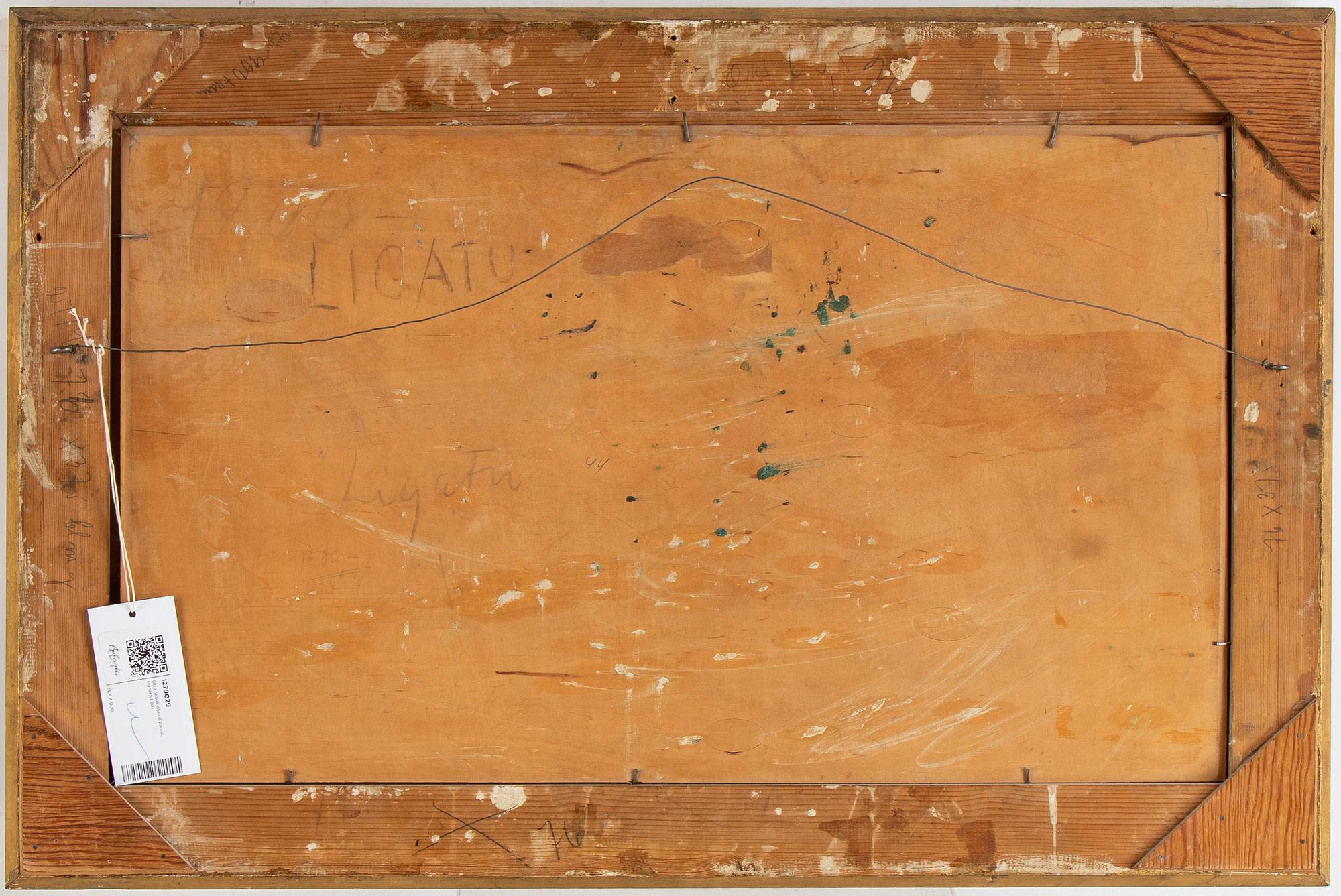 Otte Sköld, oil on panel, signed.