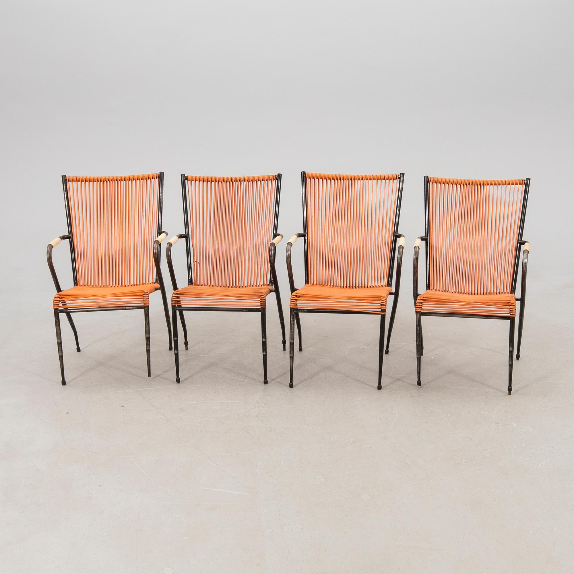 Garden armchairs, 4 pcs, mid-20th century.