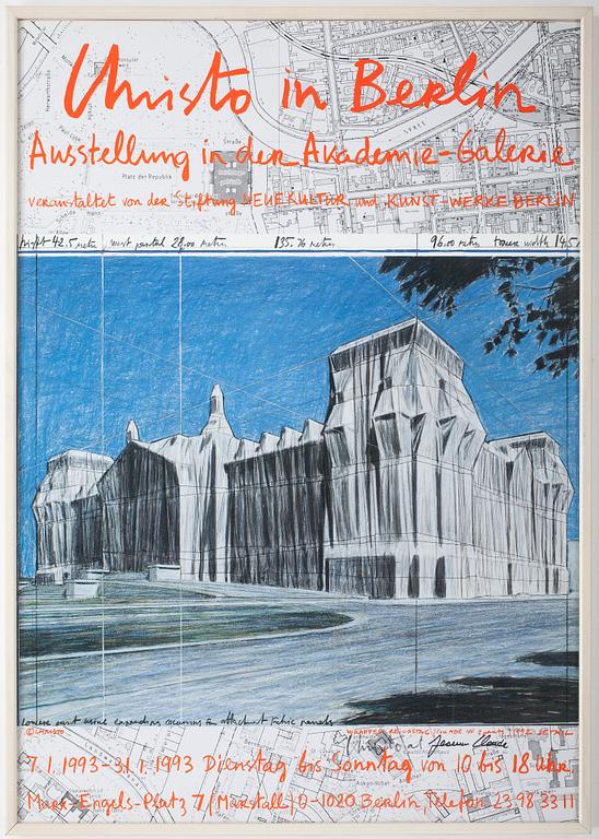 CHRISTO, utställningsaffisch, signerad.