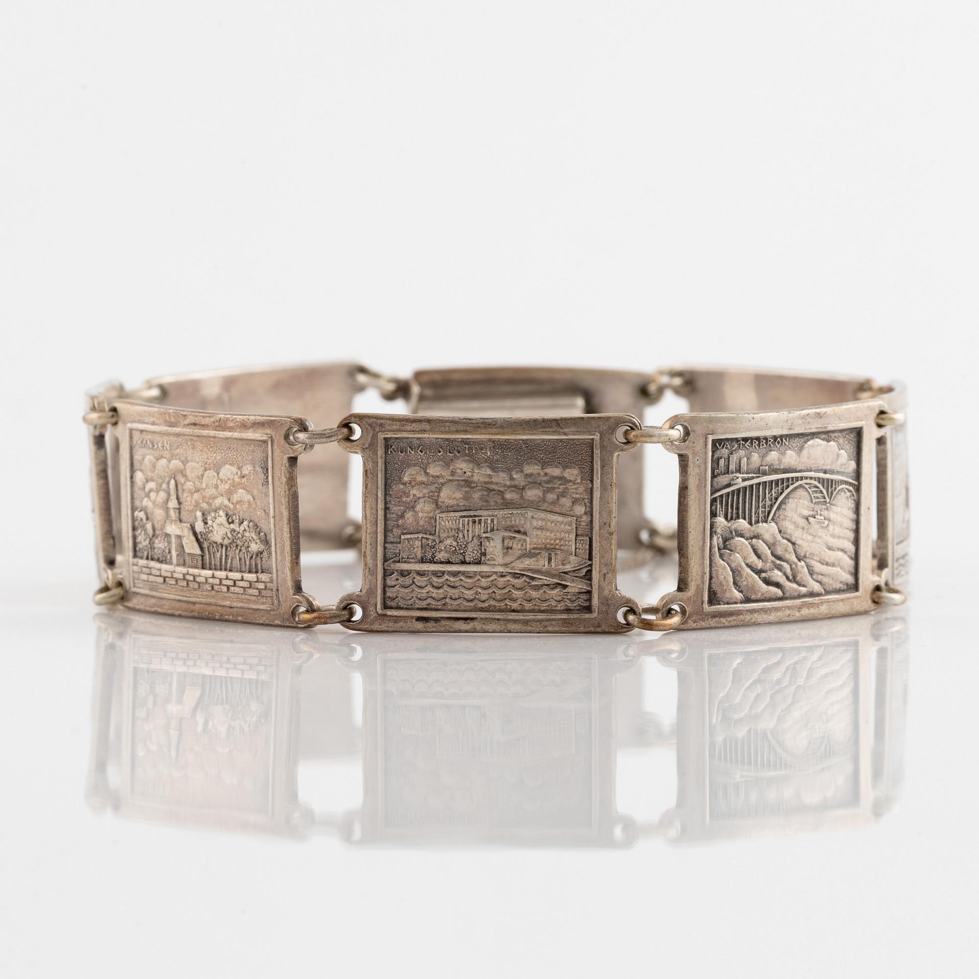 Silver bracelet, Guldvaruhuset aktiebolag, 1947.