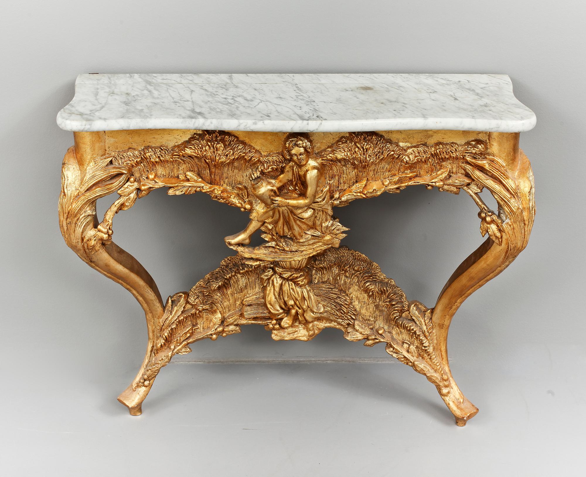 SPEGEL SAMT KONSOLBORD, trol Tyskland, nyrokoko, 1800-talets andra hälft.