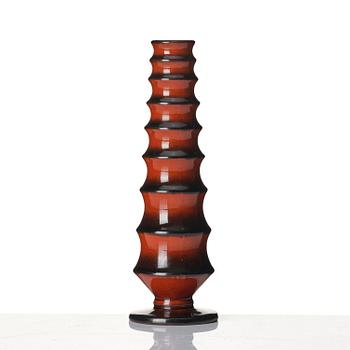 Ewald Dahlskog, a faience vase, Bobergs Fajansfabrik, Gävle, 1930-37, model "D10".