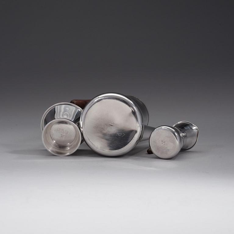 TAPIO WIRKKALA, kaffeservis, tre delar, Kultakeskus, Tavastehus, Finland 1960-tal, sterling,