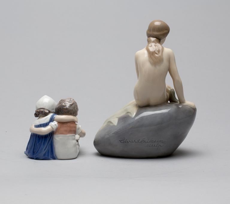 FIGURINER, 2 st, porslin, Bing & Gröndahl.