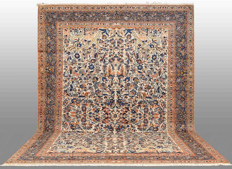 A CARPET, Figural Royal Keshan , around 490 x 340 cm.