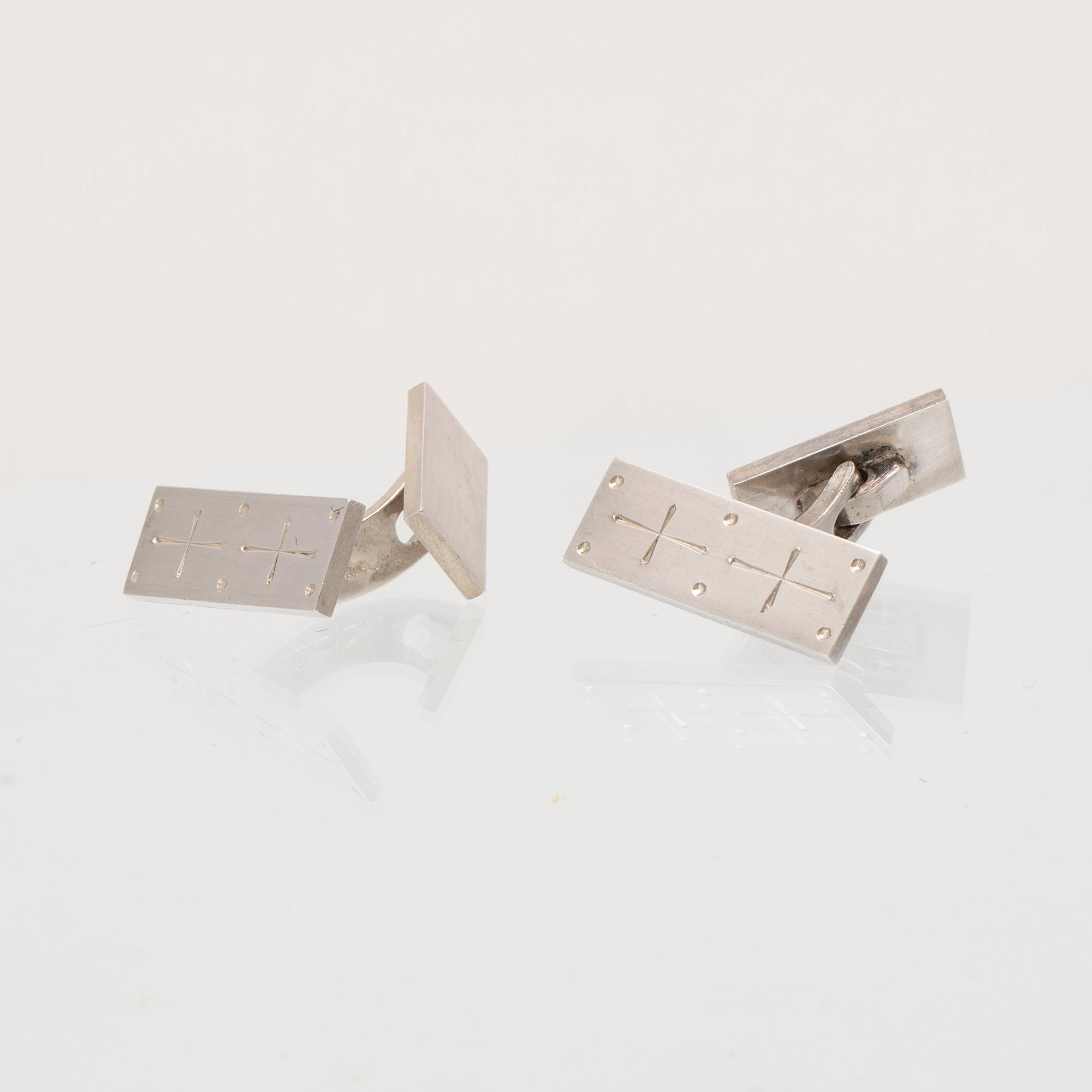 Wiwen Nilsson, a pair of cufflinks, silver, Lund 1953.