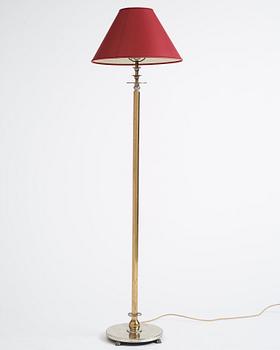 Nils Fougstedt, & Anna Petrus, a rare pewter and brass floor lamp, Svenskt Tenn, Stockholm 1929, model 763 A.