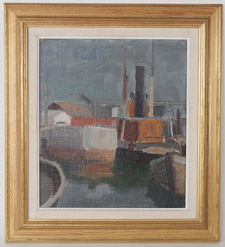 EDVIN LINDHOLM-HOUGE, tillskriven, olja på pannå.