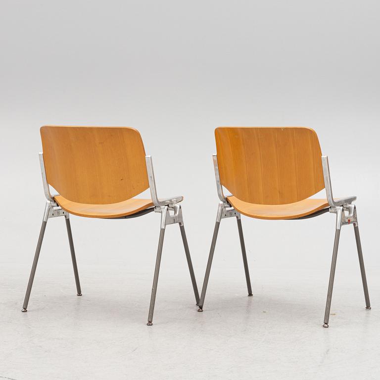 Giancarlo Piretti, four chairs, Castelli, Italy.