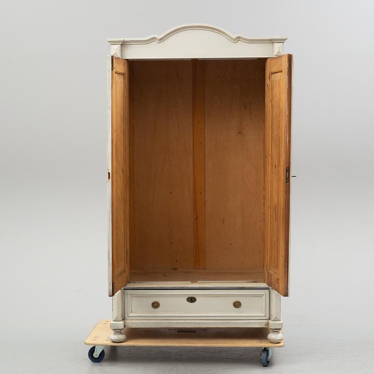 A circa 1900 painted wardrobe.