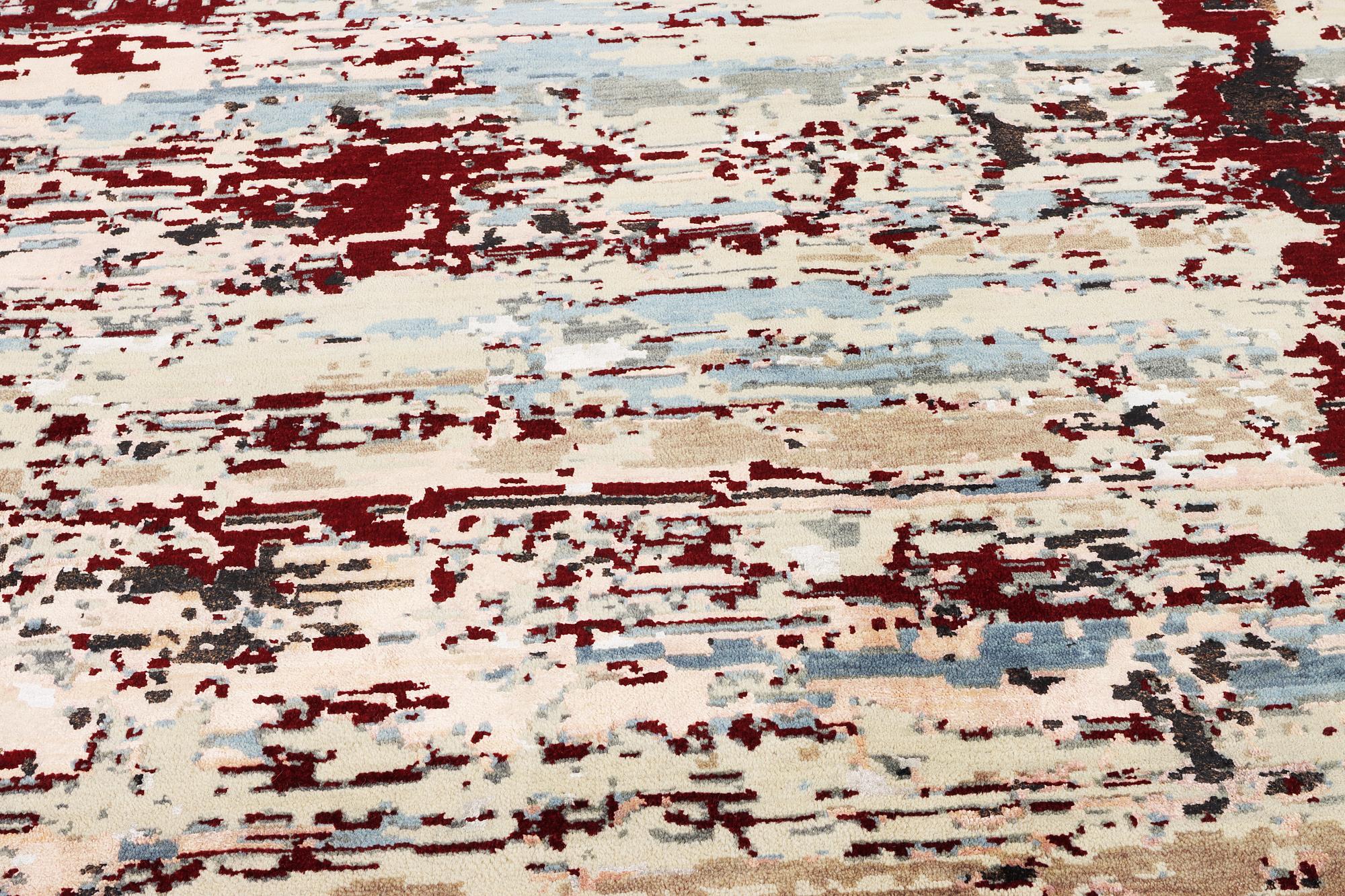 An oriental carpet with modern design, ca. 377 x 277 cm.