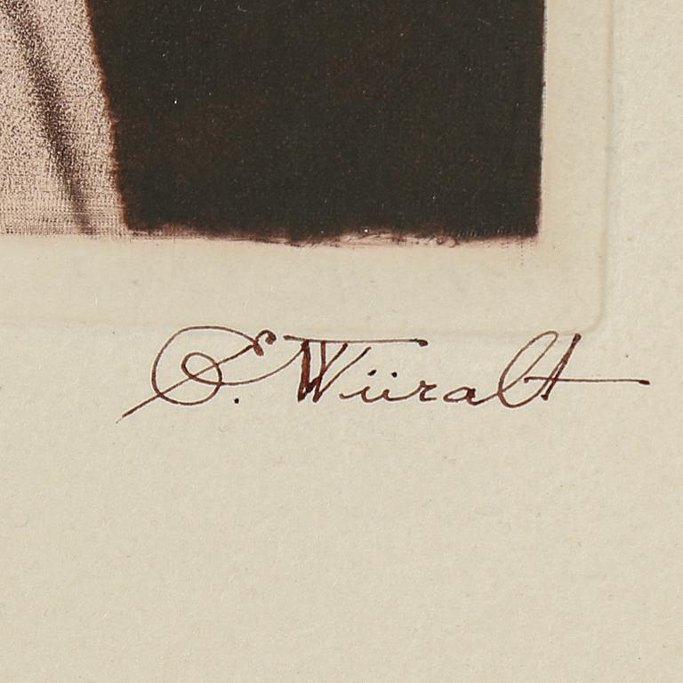 EDUARD WIIRALT, mezzotint, signed and dated 1940.