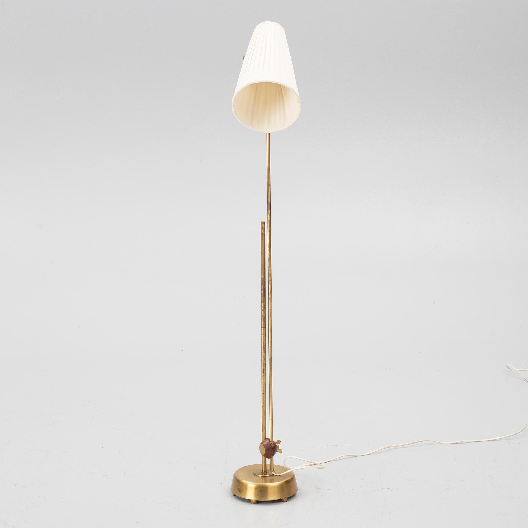Hans Bergström, a model 543 floor lamp, ateljé Lyktan, Åhus, 1950's.