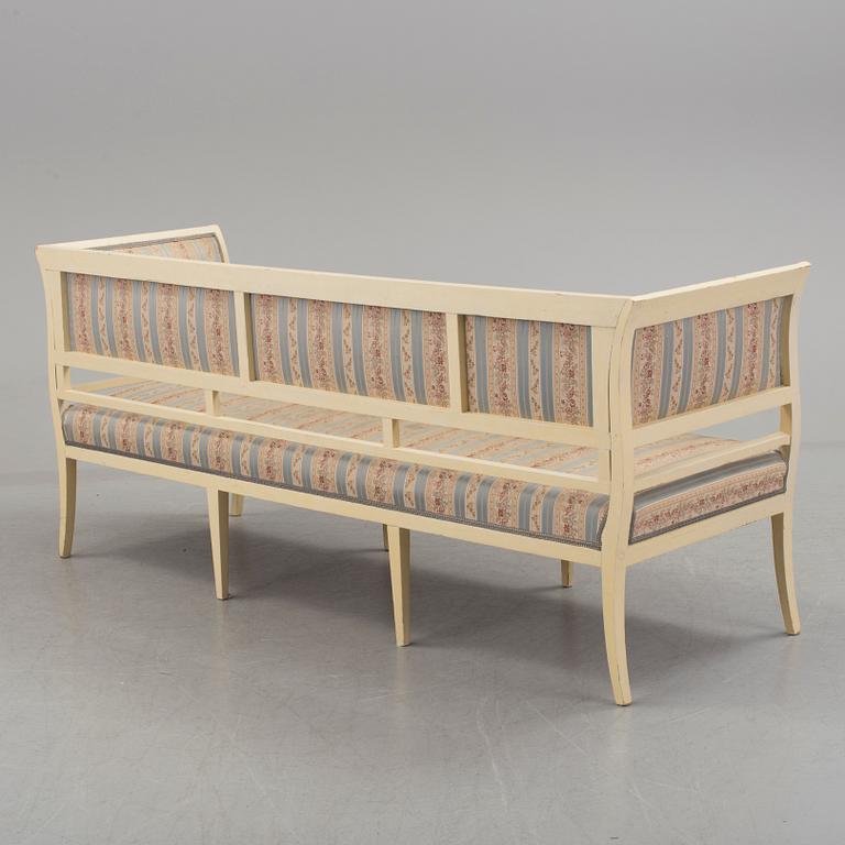 A late Gustavian sofa, circa 1800.