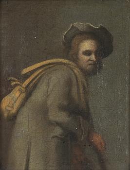 Unknown artist, 19th century, Man with a Backpack.