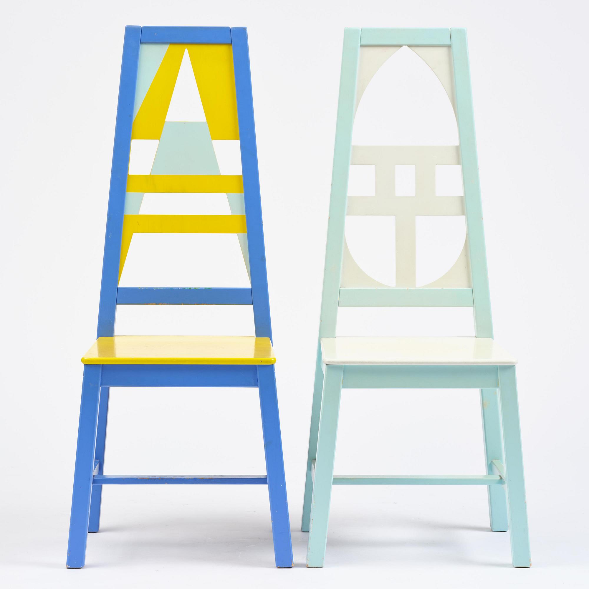 Mårten Andersson, a set of six chairs, "Från gryning till natt" (From Dawn to Night), 1998.