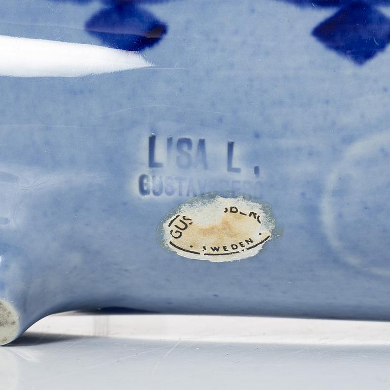 Lisa Larson, adventsljusstake samt ljusstake, stengods, Gustavsberg.