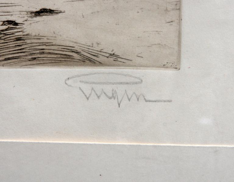 PRINS EUGEN, etsning, sign.
