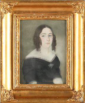 OKÄND KONSTNÄR, pastell, omkring 1800-talets mitt.
