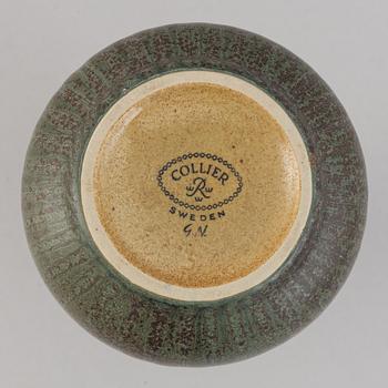 Gunnar Nylund, a set of six stoneware bowls, two miniature vases and a vase for Rörstrand.