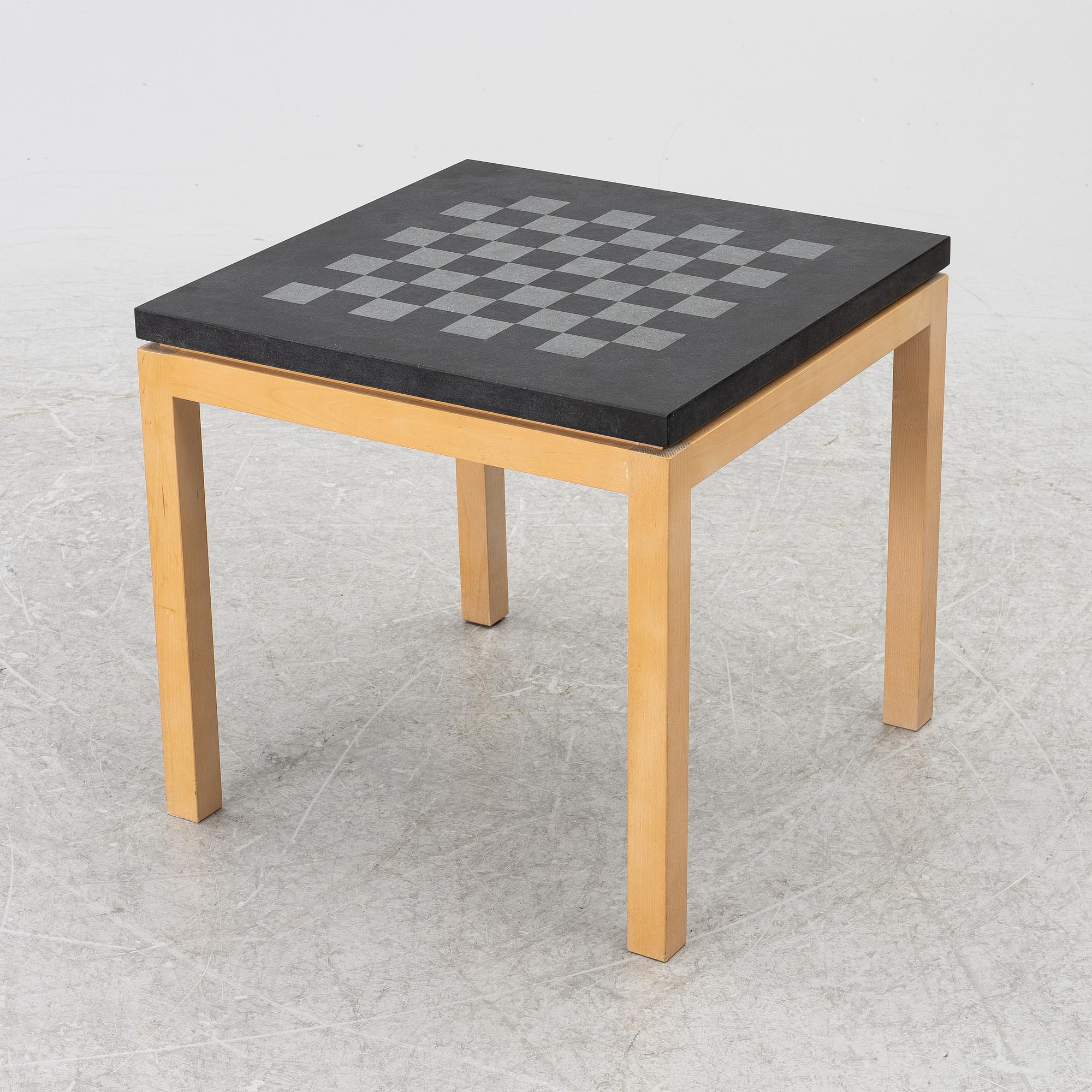 A coffee table with chessboard, 'Bläse', GAD.