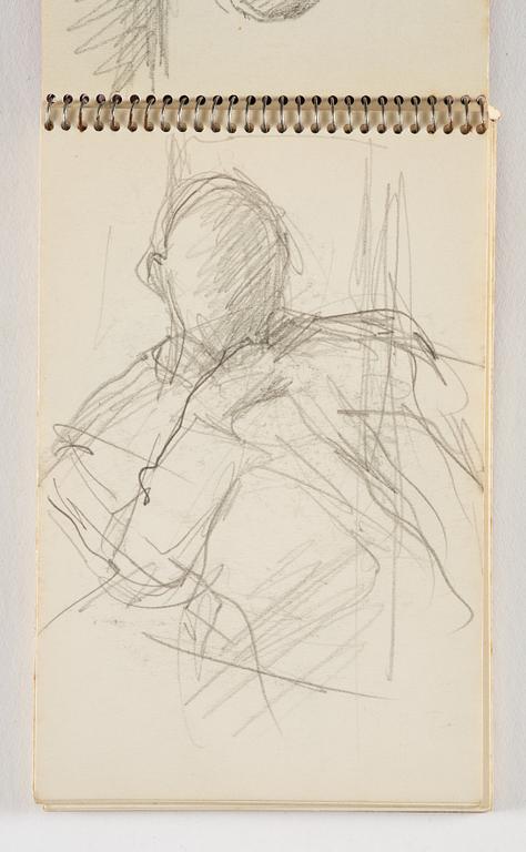 Lotte Laserstein, 10 små skissblock med teckningar.