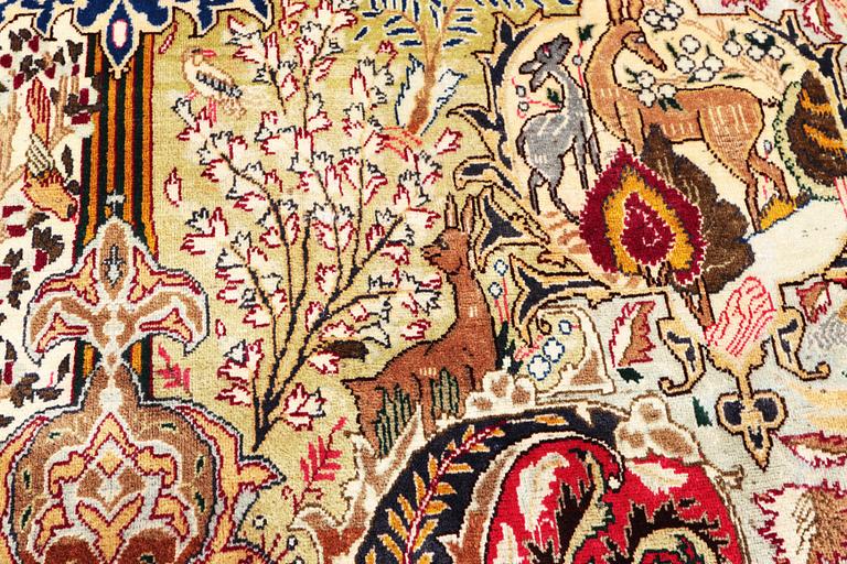 A Kashmar carpet, c. 382 x 295 cm.