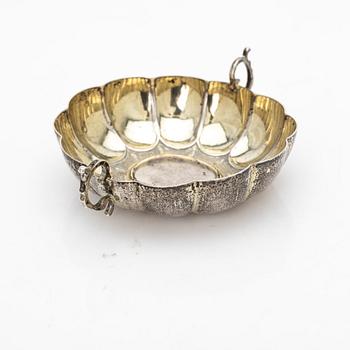 Silver spirit bowl, Germany, 19th century.